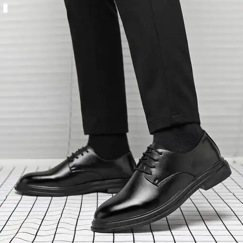 商务正装怡木森林冬季鞋男鞋新品黑色内休闲西装皮鞋英伦新郎结婚