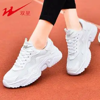 双星老爹鞋女夏季新款小白鞋透气网面运动鞋轻便休闲女士潮鞋92061