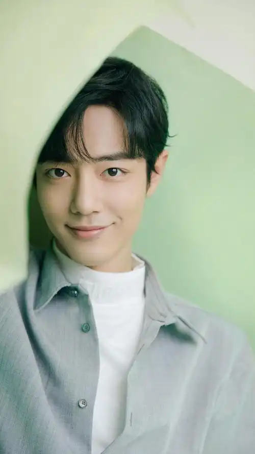 肖战灰白搭配帅气清爽写真