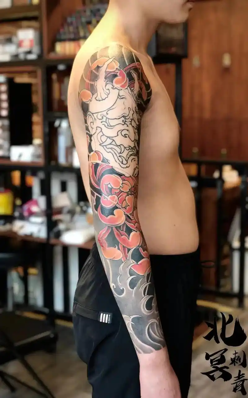 日式老传统 #花臂 #纹身手稿 #纹身图案手稿 #原创设计 - 兑趑