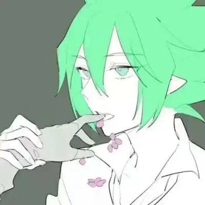 男生绿头发动漫头像二次元绿色头发男生头像