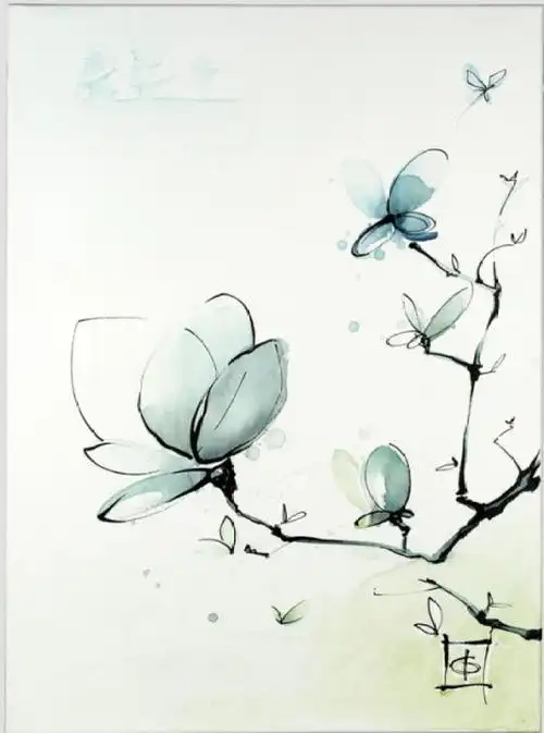 泼墨山水画里隐着你的柔美