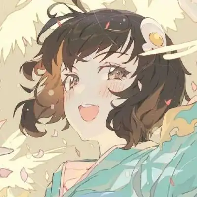 手绘插画高冷动漫女生头像