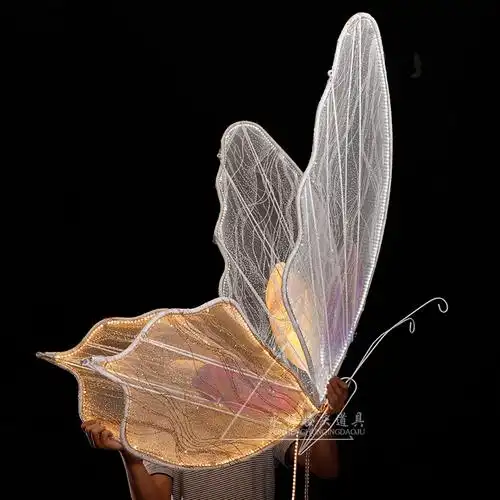 婚庆道具铁艺发光蝴蝶挂件吊顶装饰 婚礼t台路引迎宾舞台装饰摆件