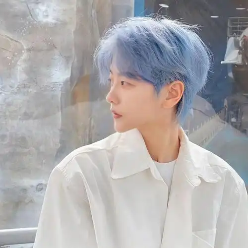 蓝灰2021网红显白脏橘流行色染发膏自己在家染发膏奶奶灰头发底色已有