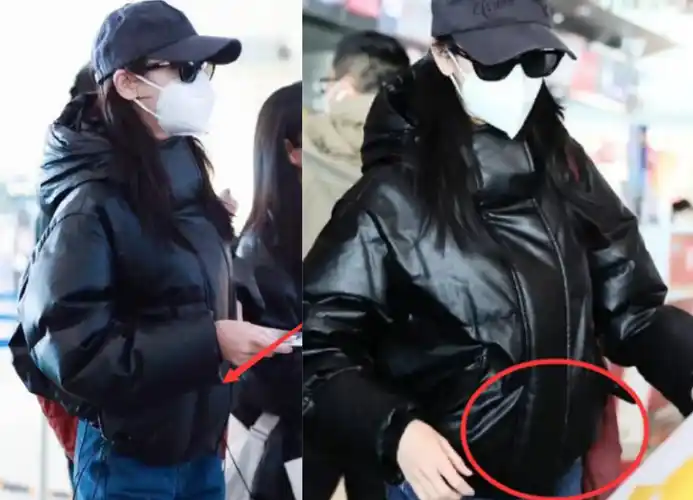 当迪利热巴从全身出来时,肚子变大,撑着衣服,看起来圆圆怀孕了,整个人