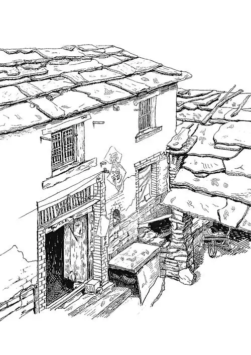 夜空-ai插画标签手绘黑白线稿风景写生速写写生创作时间2019/08/03添