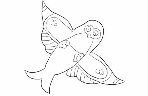 燕子风筝和蝴蝶风筝 风筝简笔画