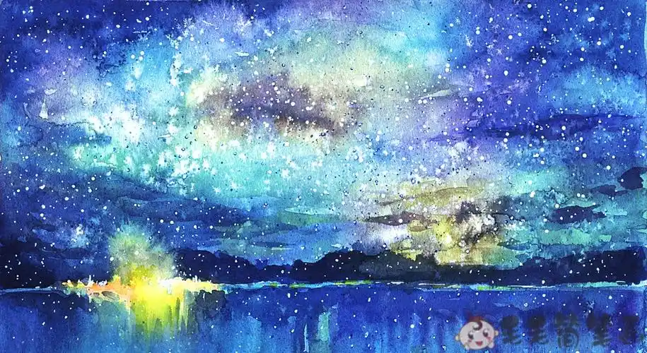 星空儿童画优秀绘画作品