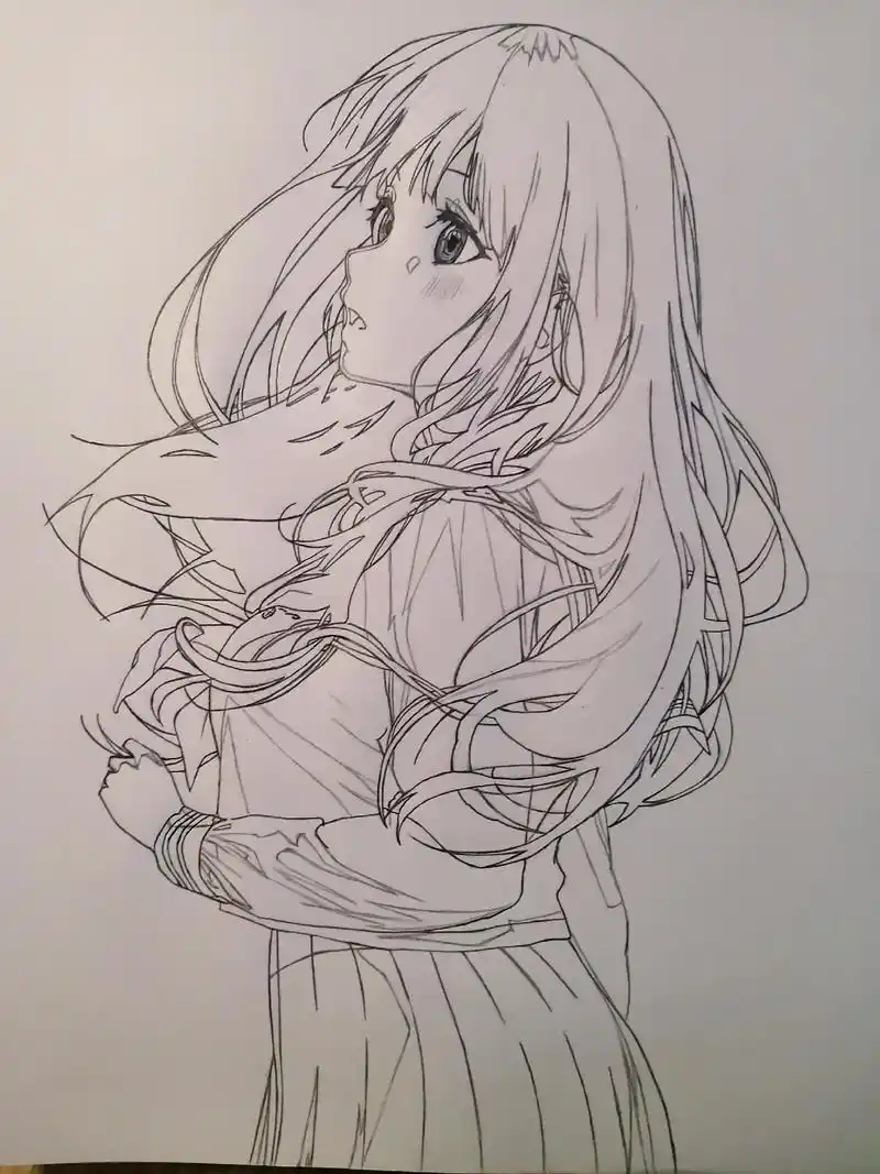 冰菓 #千反田爱瑠 #动漫人物绘画  随意 某些比例不对  - 抖音