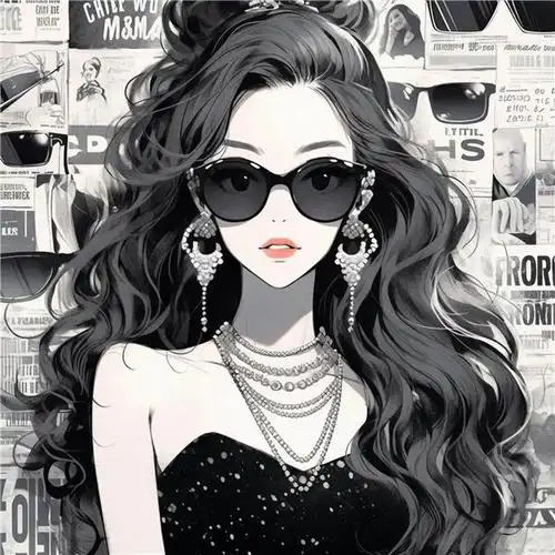 高冷墨镜御姐画报风格动漫头像图片(共15张)_女生动漫头像_头像屋