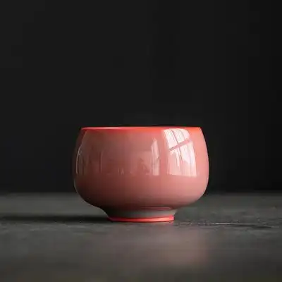 看见 复古主人杯釉里红手工茶杯红炉点雪圆融品茗杯单杯功夫茶具