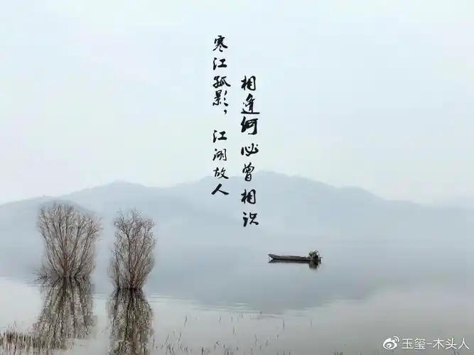 寒江孤影相逢何必曾相识