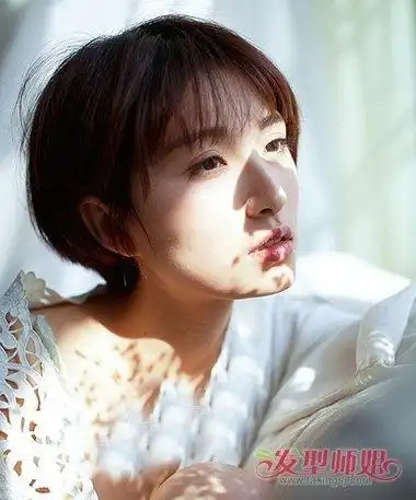 女生改良版波波头增加你的人气度 精剪韩式短头发搭配美空气刘海(4)