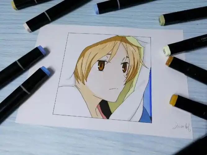 夏目友人帐马克笔手绘夏目贵志1