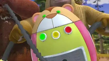 熊出没:机器出故障了,威力也太强了,竟然能将一棵树连根拔起