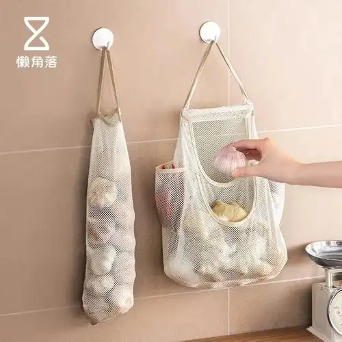 整理收纳师推荐果蔬厨房墙挂式挂袋收纳袋