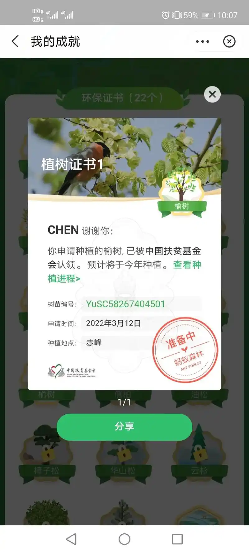 今天植树节,有没有谁想栽我手里的?#植树节#蚂蚁森林@抖音小 - 抖音