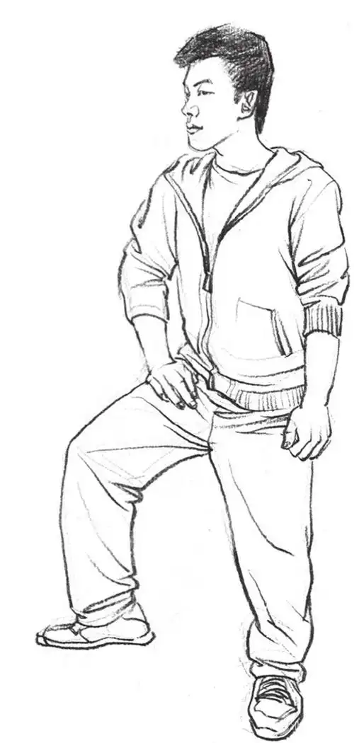 速写人物站姿