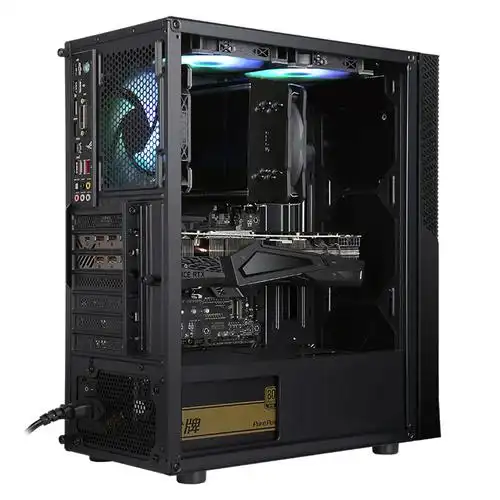 先马(sama)剑魔k6 京东定制版 台式办公游戏电脑主机箱 酷炫前面板