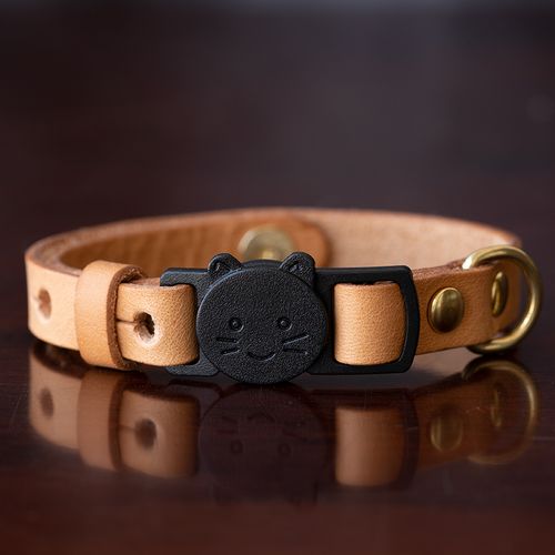 猫咪真皮项圈防窒息安全扣防勒可调节英短美短脖圈防走丢名牌颈圈