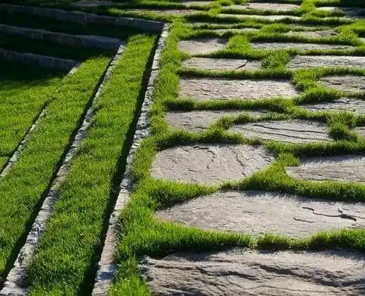 砾石,卵石等铺装除了植草铺装,砾石铺装也是可以透水的一种铺装形式