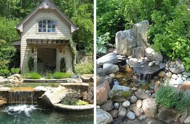 庭院瀑布这是一种更加自然的设计,并且发出悦耳的声响,这一切都是我们