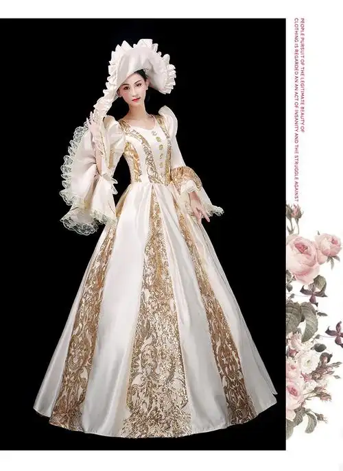 宫廷舞台剧演出服女欧洲古典宫廷风中世纪洋装演出舞台装复古欧式贵族