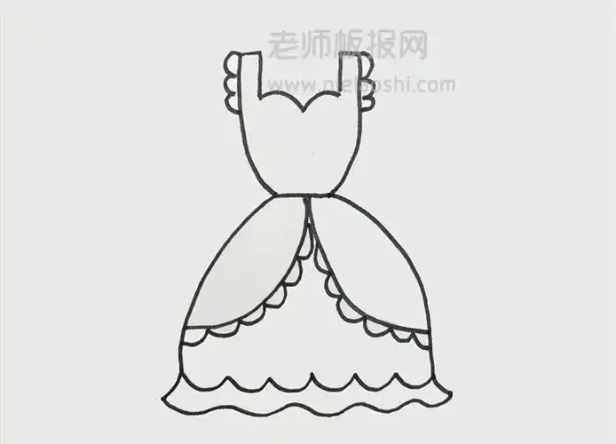 长裙子简笔画图片 如何画长裙