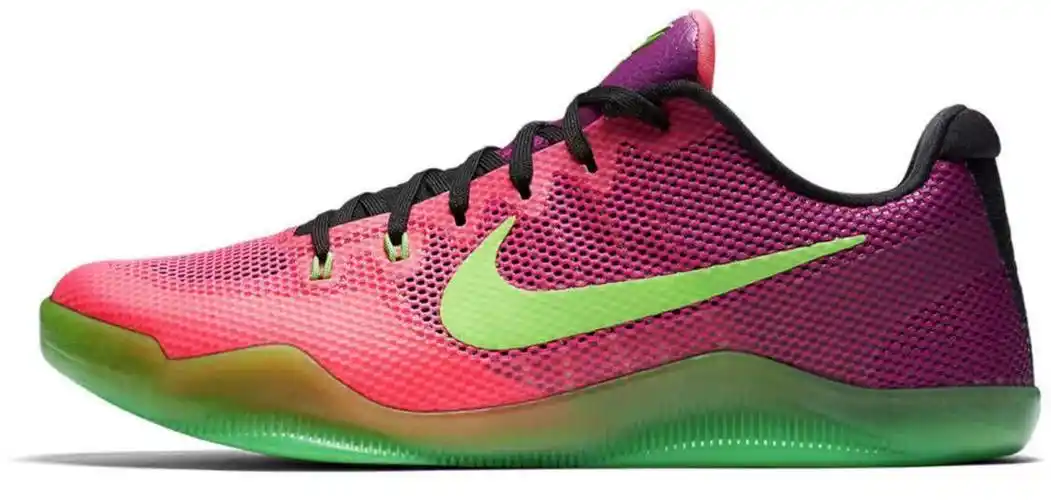 11气垫耐磨篮球鞋zk11代防滑篮球运动鞋 科比11gs级黑红_露娜后气垫