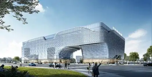 绍芯实验室效果图日前,位于滨海新区的绍兴集成电路设计产业园(西园)