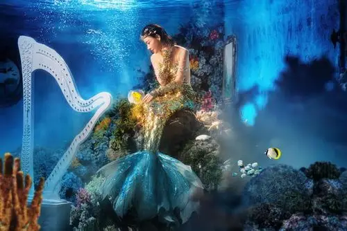 全智贤美人鱼惊艳看看这套美人鱼婚纱照