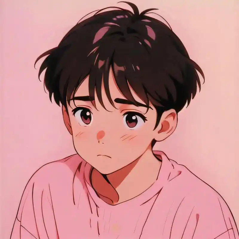 粉色系旧漫男生头像 这种风格头像有人喜欢吗-粉色系