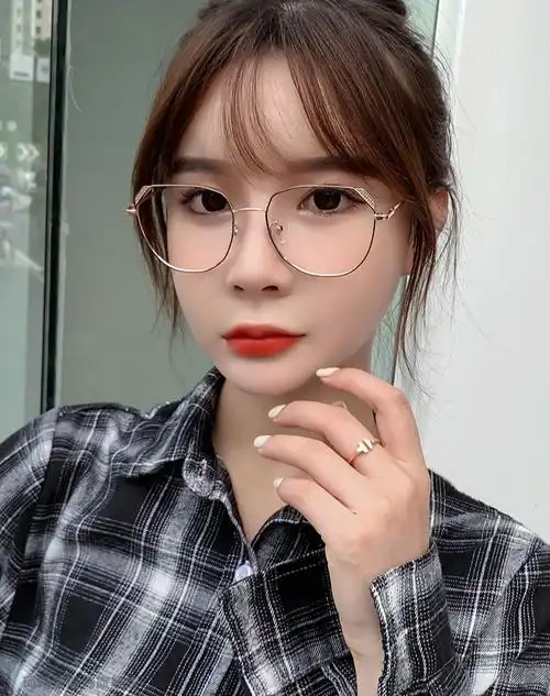 珂玛萱品牌轻多边形近视眼镜女韩版潮眼镜框架大脸眼睛网上可配有度数