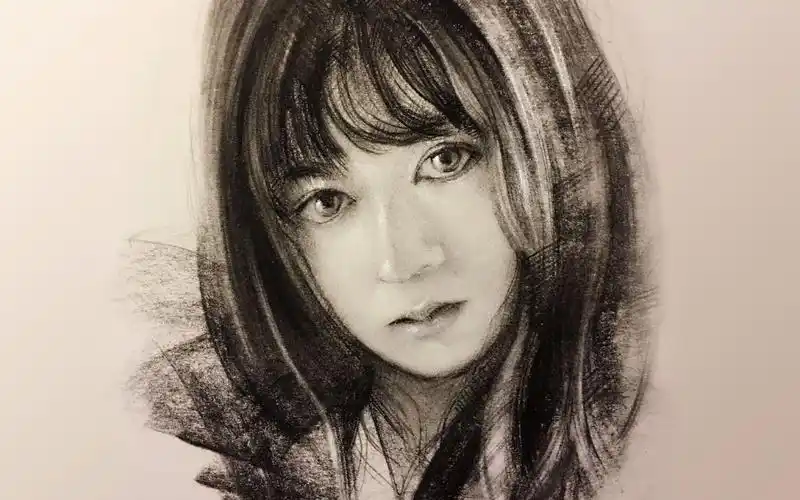 素描肖像日常_炭笔画_研究创作_071