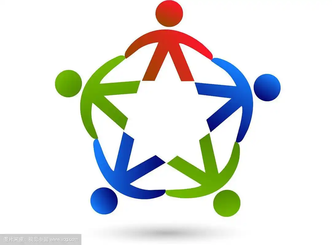 团队合作标志人团结和平