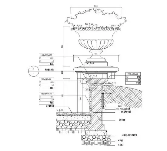 特色景墙设计详图——知名景观公司景观