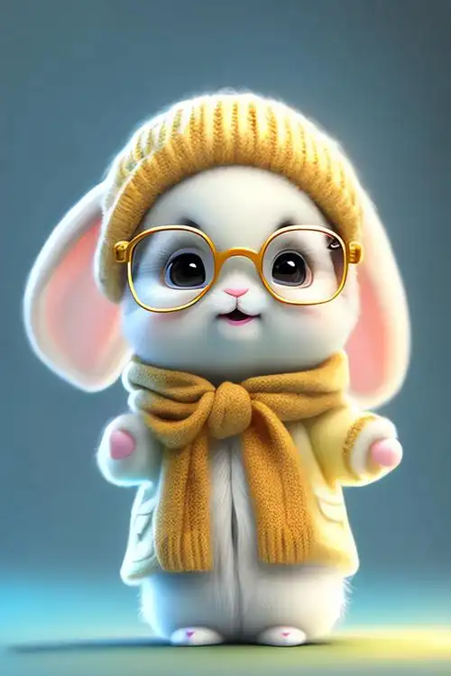 超甜可爱萌兔手机壁纸