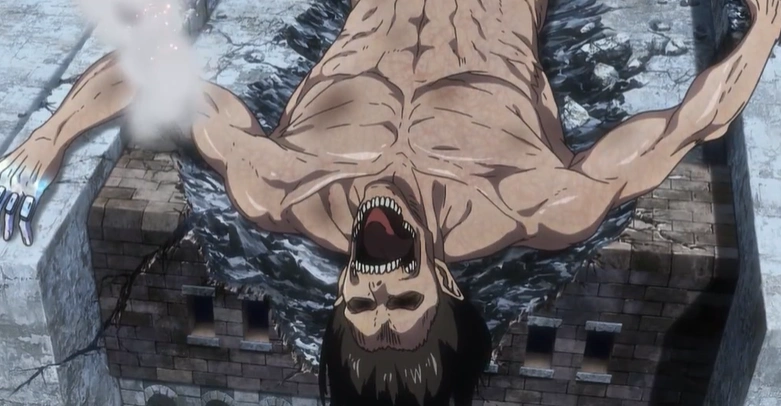 巨人130话艾伦始祖巨人形态登场给人一种极其恐怖的威慑力