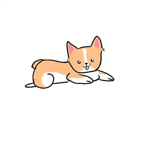 画画法「q版柯基」短腿柯基来卖萌啦~卡通手绘柯基插画简笔画柯基飘飘