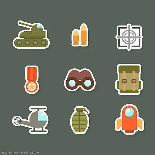 军事演习元素图标矢量素材图片图片-图行天下图库