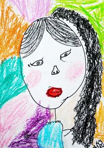 肖像画-我的妈妈