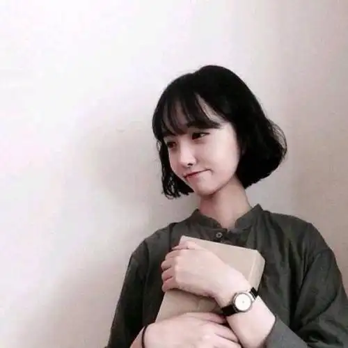 短发女生头像 可爱