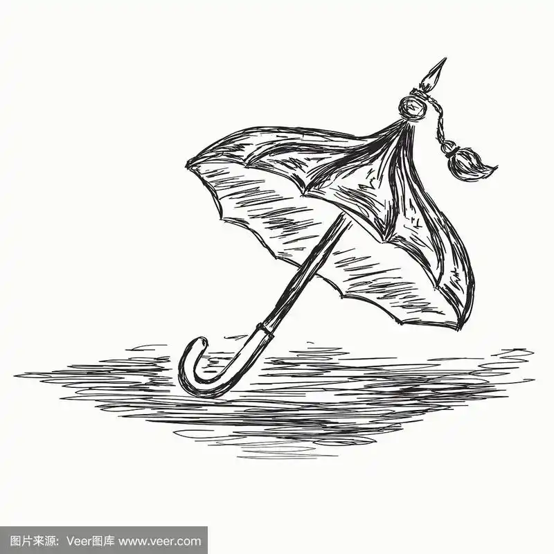 素描的伞.向量.