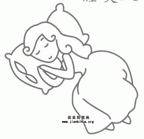 睡美人爱洛公主简笔画