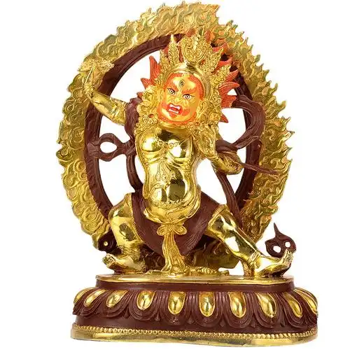 欧斯特金刚佛像摆件藏传佛教家居供奉大势菩萨半鎏摆件