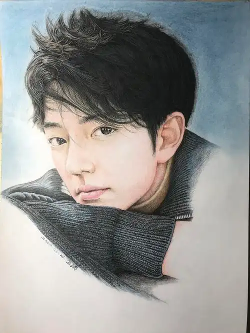 彩铅人像作品-肖战|纯艺术|绘画|金波大叔 - 原创作品 - 站酷 (zcool)