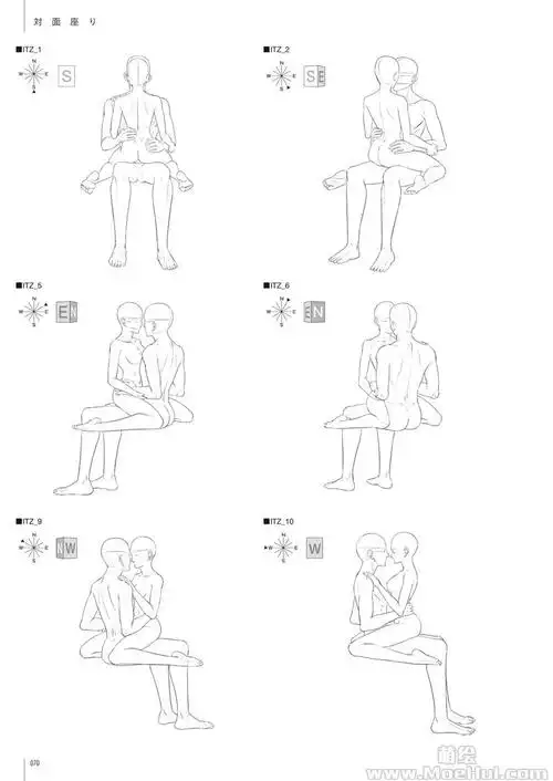 漫画教程日文情侣日常互动姿势参考集107p