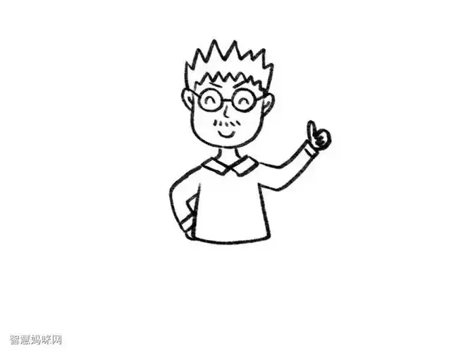 超人爸爸简笔画画法步骤