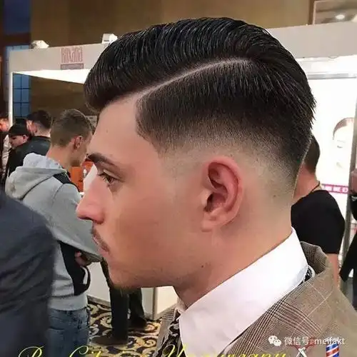 复古男士二八分发型集